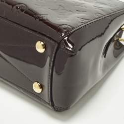 Pre Owned Louis Vuitton Montaigne BB Amarante Monogram Vernis Bag