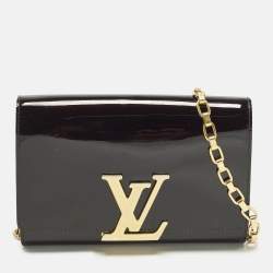 Pre Owned Louis Vuitton Chain Louise MM Amarante Vernis Bag
