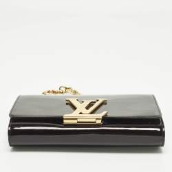 Pre Owned Louis Vuitton Chain Louise MM Amarante Vernis Bag