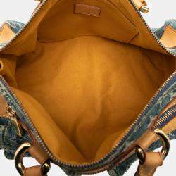 Pre Owned حقيبة لويس فيتون نيو سبيدي أزرق دِنم مونوغرام ٣٠