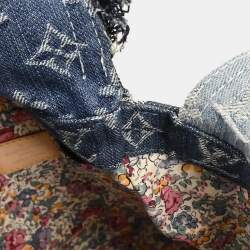Pre Owned Louis Vuitton Monogram Denim Patchwork Postie 2way Handbag