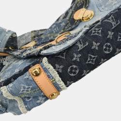 Pre Owned Louis Vuitton Monogram Denim Patchwork Postie 2way Handbag