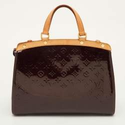 Pre Owned Louis Vuitton Brea GM Amarante Monogram Vernis Bag