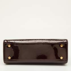 Pre Owned Louis Vuitton Brea GM Amarante Monogram Vernis Bag