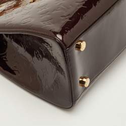 Pre Owned Louis Vuitton Brea GM Amarante Monogram Vernis Bag