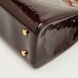 Pre Owned Louis Vuitton Brea GM Amarante Monogram Vernis Bag