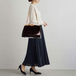 Pre Owned Louis Vuitton Brea GM Amarante Monogram Vernis Bag