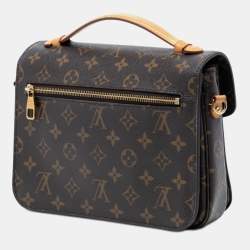 Pre Owned Louis Vuitton Brown Monogram Pochette Metis