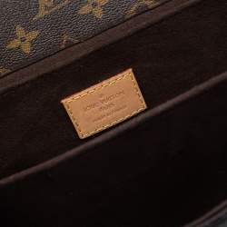 Pre Owned Louis Vuitton Brown Monogram Pochette Metis