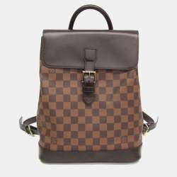 Pre Owned Louis Vuitton Damier Soho Backpack Ebene