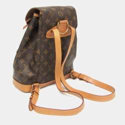 Pre Owned حقيبة ظهر لوي فيتون مونتسوريس قماش مونوغرام إم إم بنية