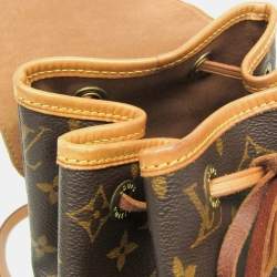 Pre Owned حقيبة ظهر لوي فيتون مونتسوريس قماش مونوغرام إم إم بنية