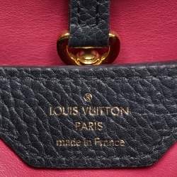 Pre Owned Louis Vuitton Capucines MM Black Leather Bag