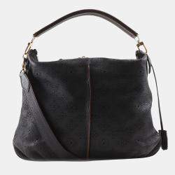 Pre Owned Louis Vuitton Black Monogram Mahina Selene MM