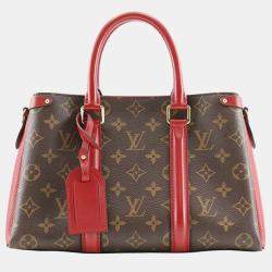 مملوكة مسبقًا Louis Vuitton Brown Red Monogram Soufflot BB