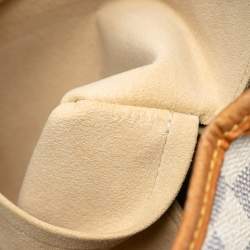 Pre Owned حقيبة لوي فيتون بيضاء داميير أزور غاليريا بي إم