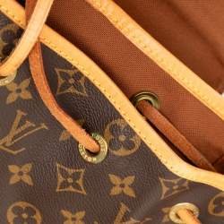 Pre Owned Louis Vuitton Brown Monogram Montsouris GM