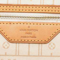 Pre Owned حقيبة لوي فيتون نيفرفنول دامير أزور أبيض إم إم