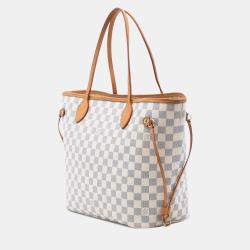 Pre Owned حقيبة لوي فيتون نيفرفنول دامير أزور أبيض إم إم