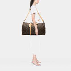 Pre Owned Louis Vuitton Brown Monogram Keepall Bandouliere 60