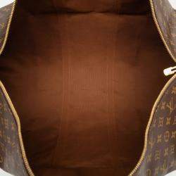 Pre Owned Louis Vuitton Brown Monogram Keepall Bandouliere 60