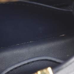 Pre Owned Louis Vuitton Capucines Mini Navy Blue Leather and Python Top Handle Bag