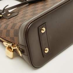 Pre Owned Louis Vuitton Alma BB Damier Ebene Canvas Bag