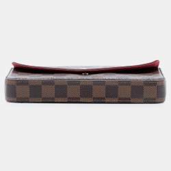 مملوكة مسبقًا Louis Vuitton Brown Damier Ebene Pochette Felicie