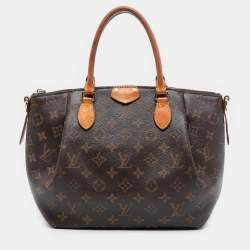 مملوكة مسبقًا حقيبة لوي فيتون تورين PM قماش بنقشة مونوغرام بني