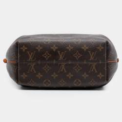 مملوكة مسبقًا حقيبة لوي فيتون تورين PM قماش بنقشة مونوغرام بني