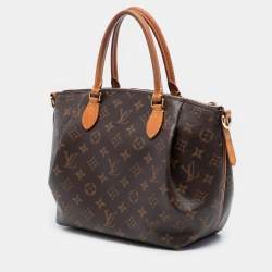 مملوكة مسبقًا حقيبة لوي فيتون تورين PM قماش بنقشة مونوغرام بني