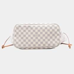 مملوكة مسبقًا حقيبة لوي فيتون دامير أزور نيفرفول متوسطة بيضاء