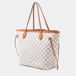 مملوكة مسبقًا حقيبة لوي فيتون دامير أزور نيفرفول متوسطة بيضاء