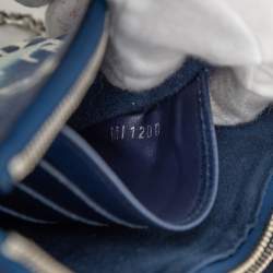 Pre Owned حقيبة مزدوجة السوستة لوي فيتون مونوغرام إسكال باللون الأزرق