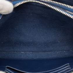 Pre Owned حقيبة مزدوجة السوستة لوي فيتون مونوغرام إسكال باللون الأزرق