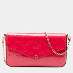 مملوكة مسبقًا Louis Vuitton Red Monogram Vernis Pochette Felicie