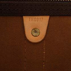 Pre Owned Louis Vuitton Brown Monogram Keepall Bandouliere 50