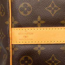 Pre Owned Louis Vuitton Brown Monogram Keepall Bandouliere 50