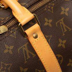 Pre Owned Louis Vuitton Brown Monogram Keepall Bandouliere 50