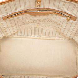 Pre Owned حقيبة لوي فيتون ني فرفول دامير أزور بيضاء MM