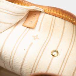 Pre Owned حقيبة لوي فيتون نيفرفول دامير أزور بيضاء MM