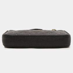 Pre Owned Louis Vuitton Black Monogram Empreinte Easy Pouch On Strap