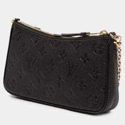 Pre Owned Louis Vuitton Black Monogram Empreinte Easy Pouch On Strap
