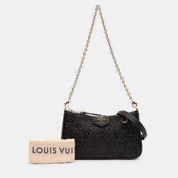 Pre Owned Louis Vuitton Black Monogram Empreinte Easy Pouch On Strap