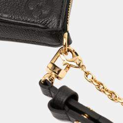 Pre Owned Louis Vuitton Black Monogram Empreinte Easy Pouch On Strap