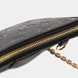 Pre Owned Louis Vuitton Black Monogram Empreinte Easy Pouch On Strap