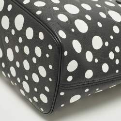 Pre Owned Louis Vuitton X Yayoi Kusama Neverfull MM Black/White Monogram Empreinte Leather Bag