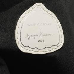 Pre Owned Louis Vuitton X Yayoi Kusama Neverfull MM Black/White Monogram Empreinte Leather Bag