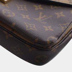 Pre Owned حقيبة كروس بودي لوي فيتون مونوغرام ريفيرس بوشت ميتيس قماش مطلي بني