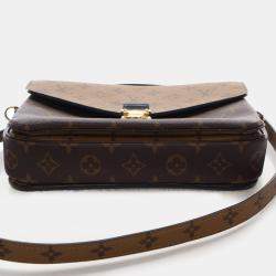 Pre Owned حقيبة كروس بودي لوي فيتون مونوغرام ريفيرس بوشت ميتيس قماش مطلي بني